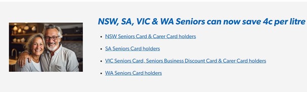 WA Seniors Card holders latest to get United’s four cents a litre fuel discount